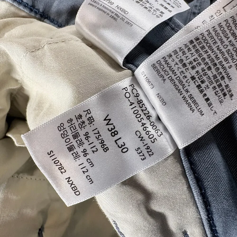 Levi's 2 Pair Chino Slacks Color Gray and Black‎ Sz 38x30 *FLAWS*